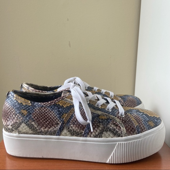 Steve Madden Emmi Snakeskin Platform Sneakers - Picture 4 of 9